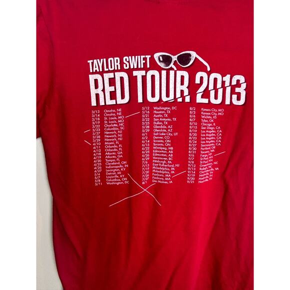 Taylor Swift Tee Red Tour 2013 Band T Shirt Swifties No Brand or Size - Picture 5 of 7